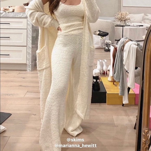 Skims cozy knit bone pants xxs xs collection - Picture 4 of 14